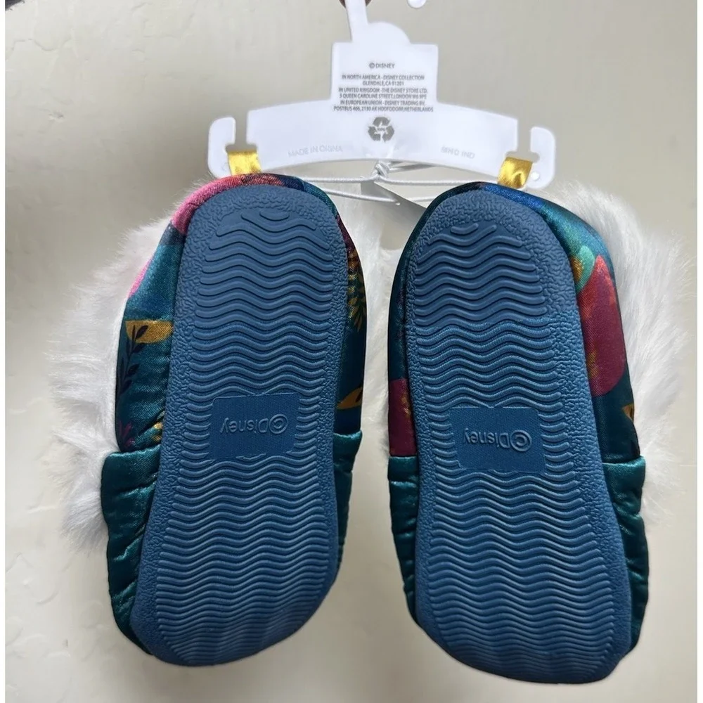 Disney Collection‎ Kids Girls Frozen Anna Elsa Olaf Slip-On Slippers, Size 11/12